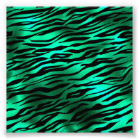 Smarald Green Black Tiger Stripe Wild Animal
