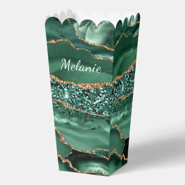 Smarald Green Gold - Feld für Ihren Namen Popcorn Geschenkschachtel (Vorderseite)