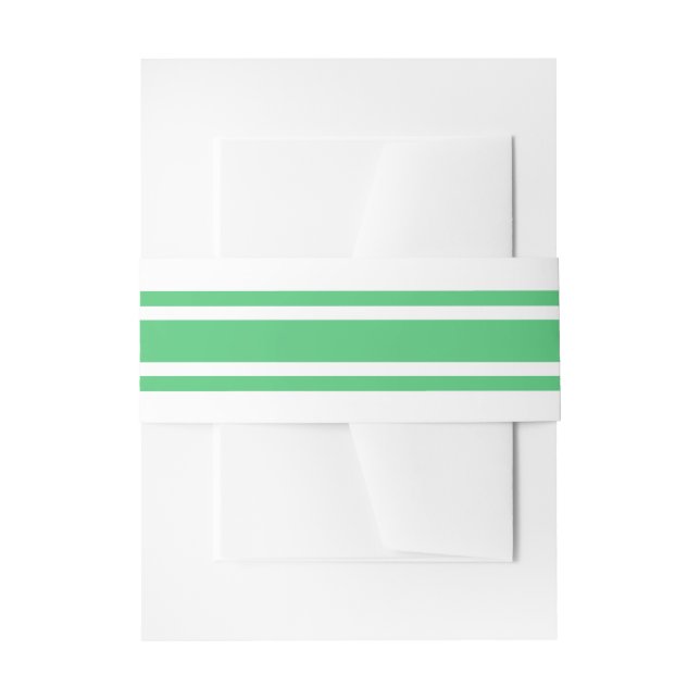 Smarald Green Modern Wedding Einladungsbanderole (Vorderseite Beispiel)