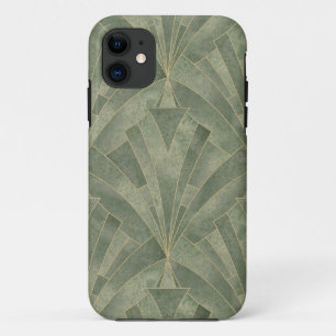 Smarald Green und Gold Art Deco Muster Case-Mate iPhone Hülle