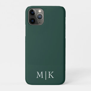Smarald Green und White   Modernes Monogramm Case-Mate iPhone Hülle