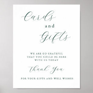 Smarald Green Vintag Cards und Giftzeichen Poster