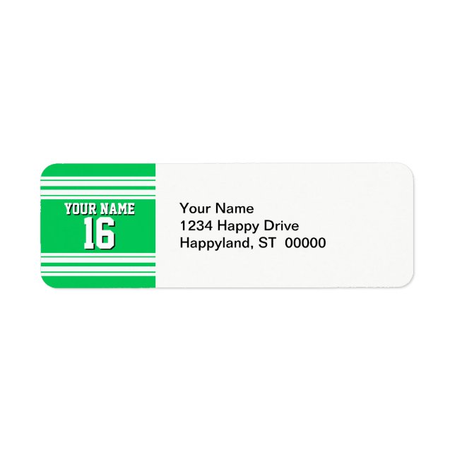 Smarald Green White Team Jersey Name (Vorne)