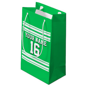 Smarald Green White Team Jersey Name Kleine Geschenktüte