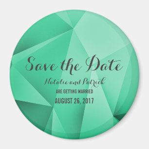 Smarald Jewel Tones Speichern Sie das Date Magnet