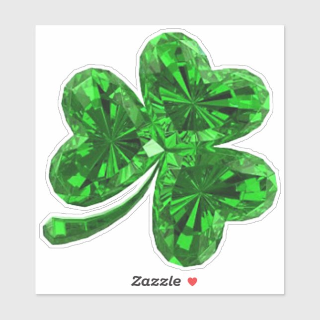 Smarald Kleeblatt Sticker (Blatt)
