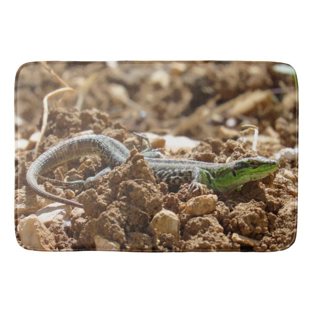 Smarald lizard Salamander auf Erden Badematte (Vorderseite)