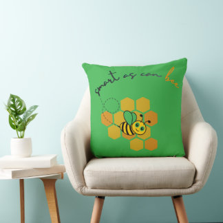 Smart As Can Bee Waben-Design Kissen