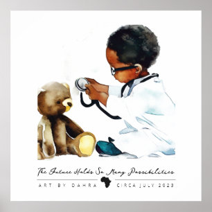 Smart Black Kid Poster