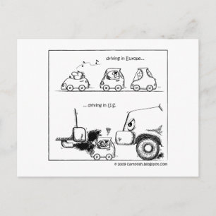 Smart Cars in den USA Postkarte