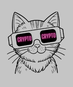 Smart Cat mit Kryptoglas Hoodie