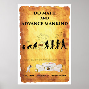 Smart Caveman : Do Math and Advance Mankind Poster
