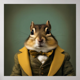 Smart Chipmunk Poster