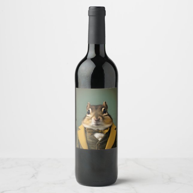 Smart Chipmunk Weinetikett (Vorderseite)