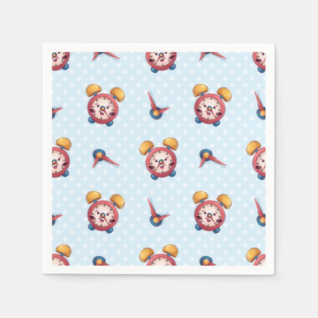 Smart Clock Collection - Blau Serviette (Vorderseite)