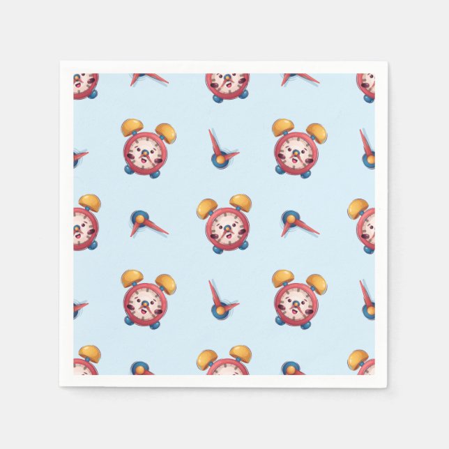 Smart Clock Collection - Blau Serviette (Vorderseite)