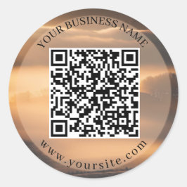 Smart Connect: QR-Code-Aufkleber für Unternehmen Runder Aufkleber
