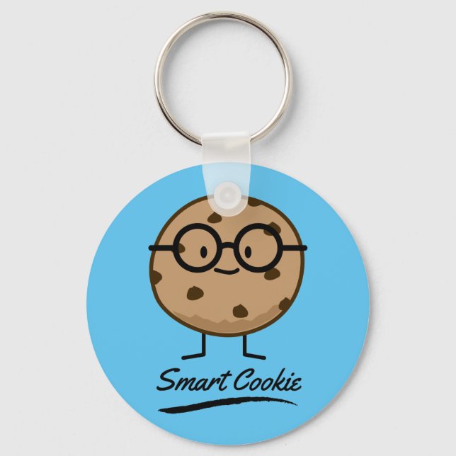 Smart Cookie Chocolate Chip Cookies Brille Schlüsselanhänger (Vorderseite)