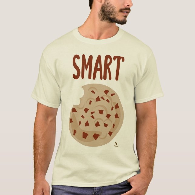 Smart Cookie Funny Dessert Slogan Cartoon T-Shirt (Vorderseite)