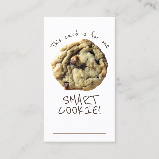 Smart Cookie Lehrer Anreizkarte Visitenkarte (Vorderseite)