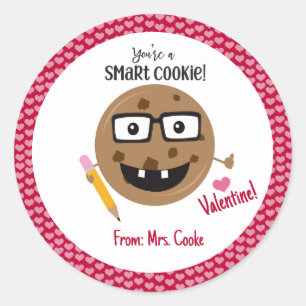 Smart Cookie Nerd Lehrer im Klassenzimmer Kinder N Runder Aufkleber