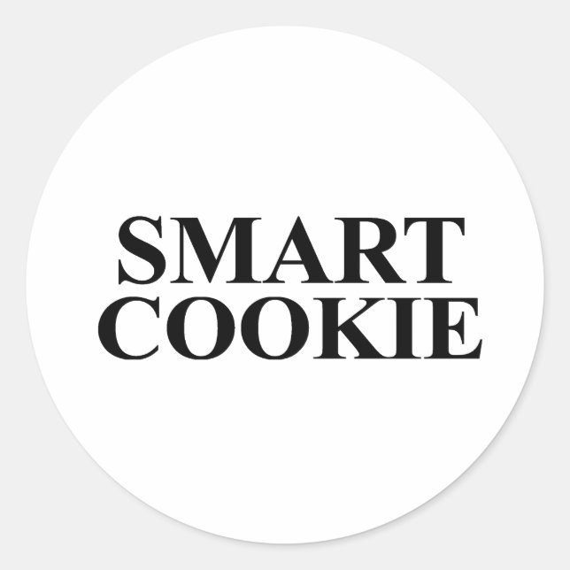 Smart Cookie Runder Aufkleber (Vorderseite)