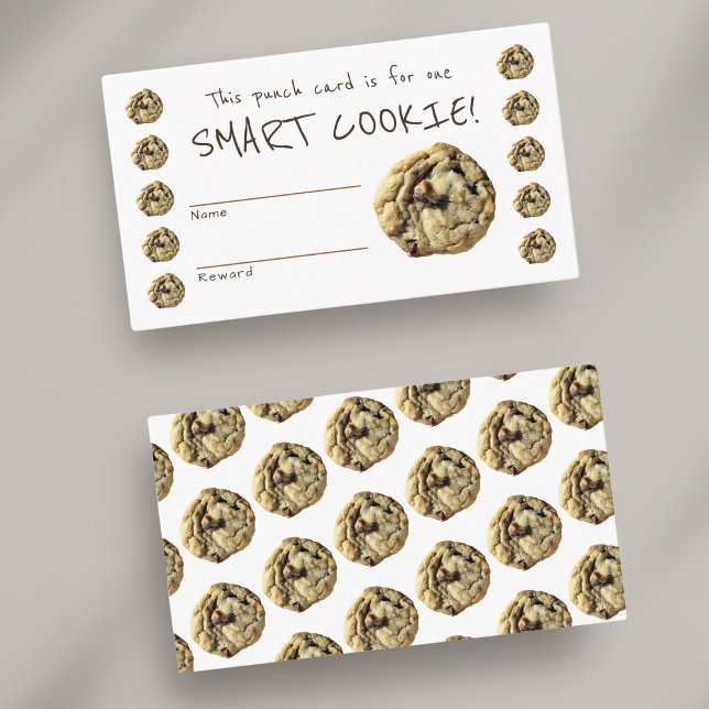 Smart Cookie Teacher Behavior Reward Punch Card Visitenkarte (Von Creator hochgeladen)
