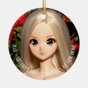 Smart Doll Melody First Chritmas Foto Keramik Orn Ornament