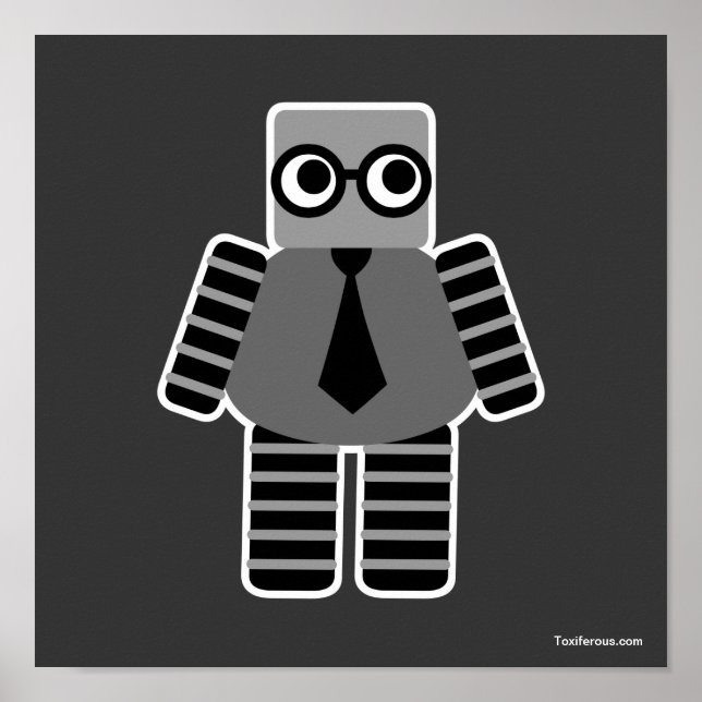 Smart Geek Robot Poster (Vorne)