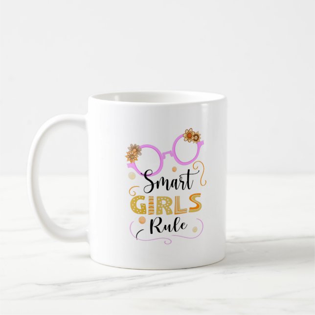 Smart Girls Rule, Feminism Girl Power Kaffeetasse (Links)