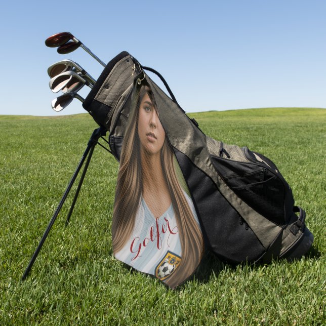 Smart Golfer Girl Golf Handtuch (Gras)