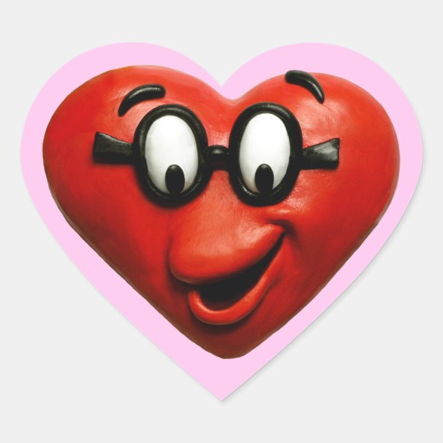 Smart Heart Herz-Aufkleber (Vorderseite)