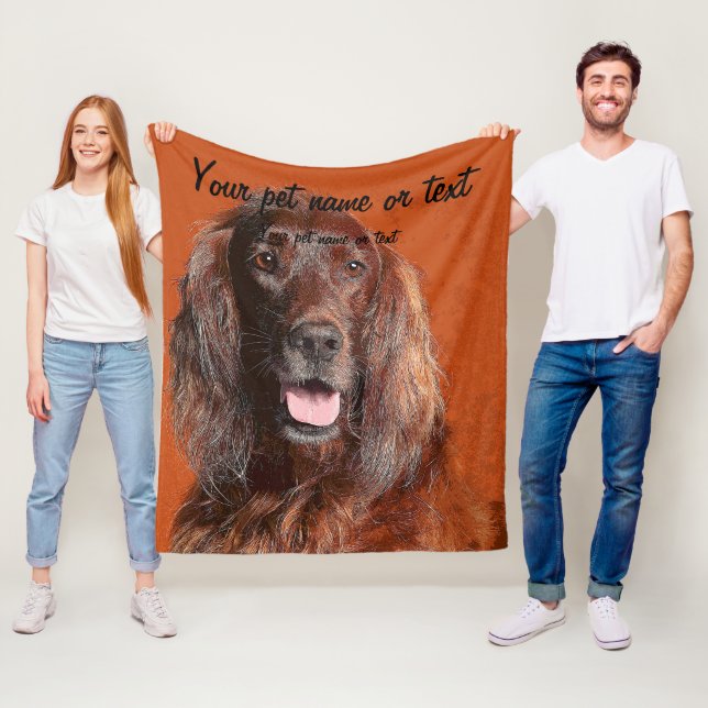 Smart Irish Setter Dog Fleecedecke (Beispiel)