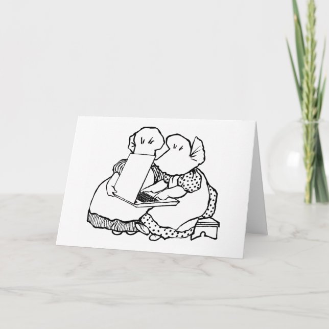 Smart-Logo-Grußkarte von Sunbonnet Karte (Vorderseite)