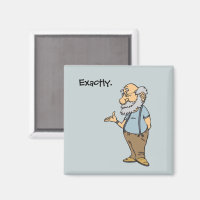 Smart Old Man Cartoon, lustige, ältere Weisheit