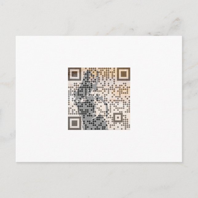 Smart Orange Shades Monochrome Indie Song Qr Code Postkarte (Vorderseite)