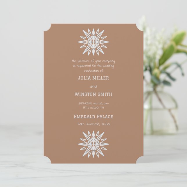 Smart Party Hochzeitskarte Einladung (Stehend Vorderseite)