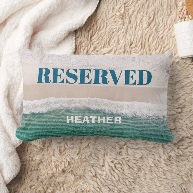 SMART! 🏖️ Personalisiertes "Reserviert" Strandkis Lendenkissen (Decke)