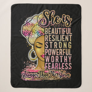 Smart Phantastisch Queen Black Melanin Brown Skin Sherpadecke