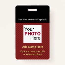 Smart Red and Black - Business Diagonal Strip Ausweis