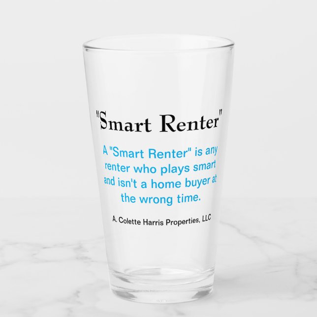 Smart Renter - Design 1 Glas (Vorderseite)