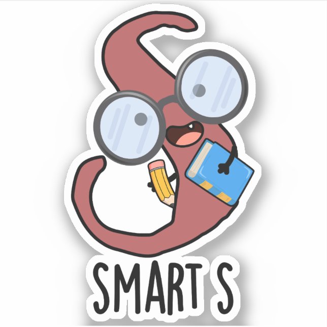 Smart S Funny Alphabet Pub Aufkleber (Vorderseite)