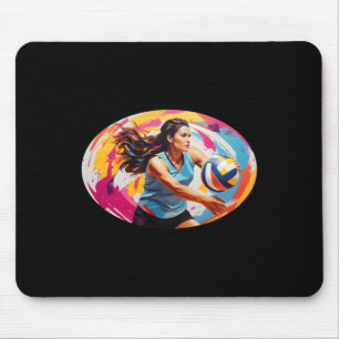 Smart Underhand Serve - Volleyball-weiblicher Spie Mousepad