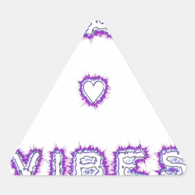 Smart Vibes Zitat Text Art Design Dreieckiger Aufkleber (Vorderseite)