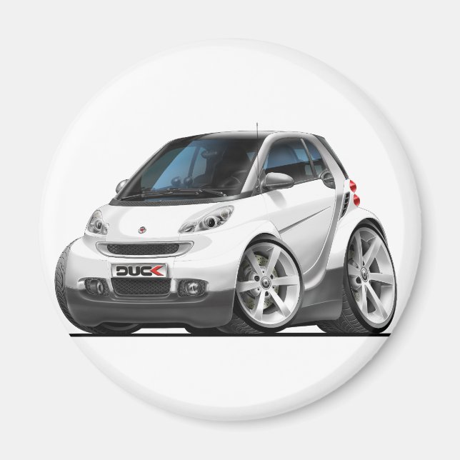Smart White Car Magnet (Vorne)