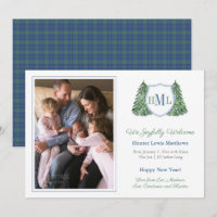 Smart Winter Blue Green Foto Baby Boy Birth