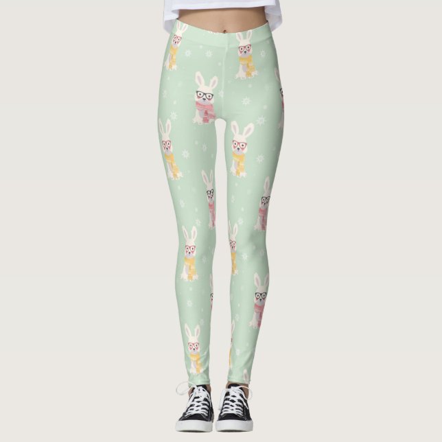 Smart Winter Bunny Leggings (Vorderseite)