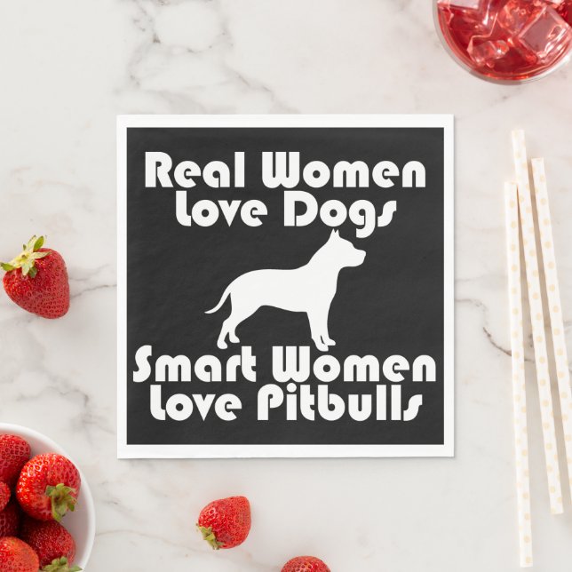 Smart Women Liebe Pitbuls Napkins Serviette (Beispiel)