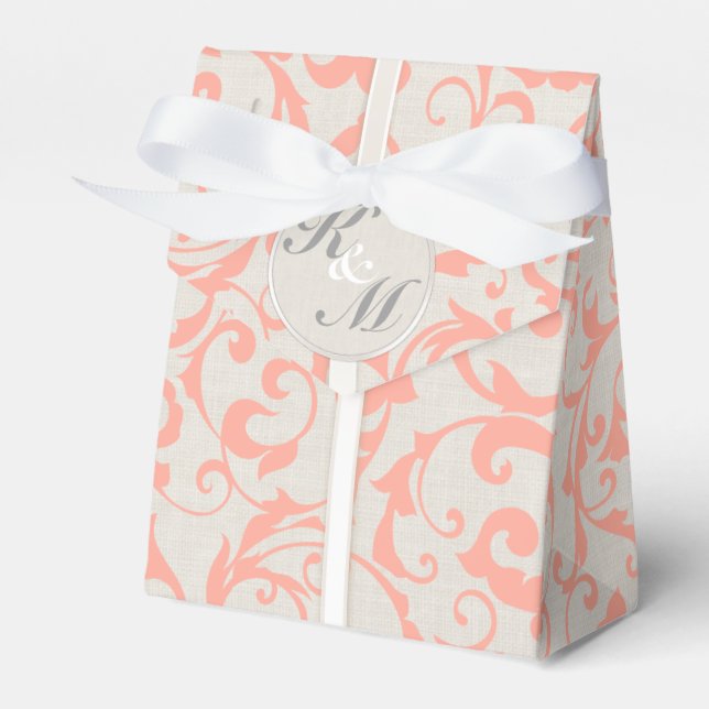 SmartElegance Coral-Gastgeschenk Hochzeit-Felder Geschenkschachtel (Vorderseite)