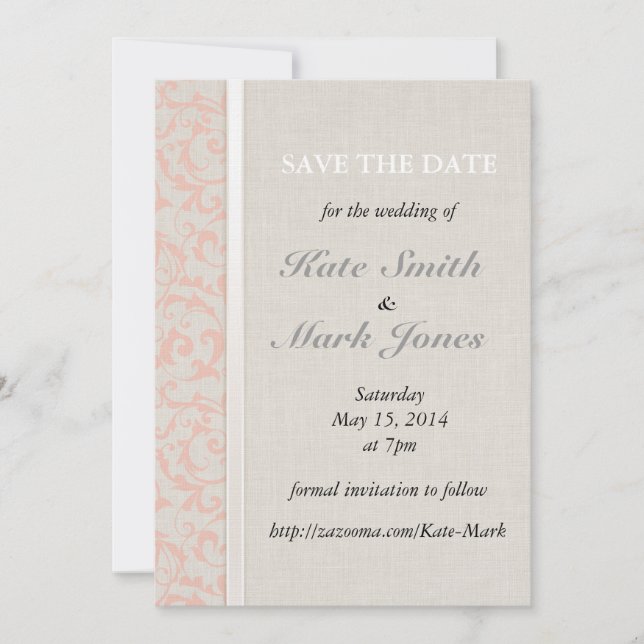SmartElegance Coral Save the Date (Vorderseite)